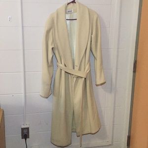 Leslie Fay Beige Wool pea coat